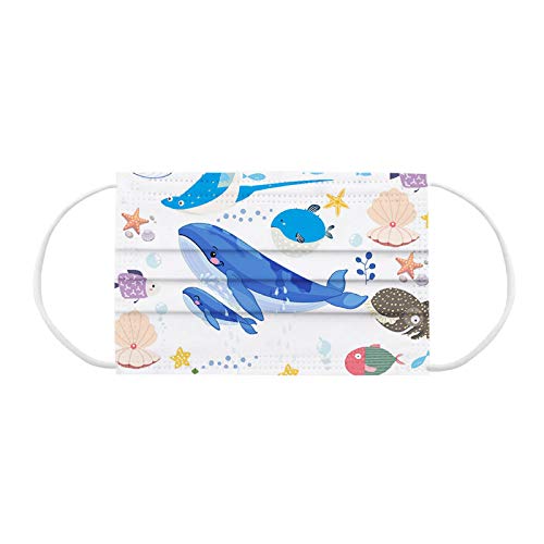 50 peças de descartáveis ​​de non-woven Staright infantil de 3 camadas de natal infantis de natal in