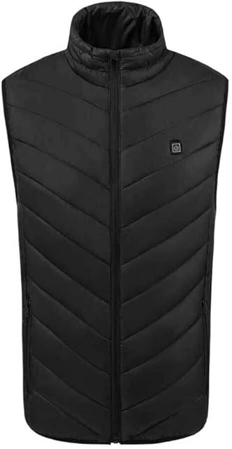 Mingtongli Men Electric Heated Vest USB Heating Winter Hiking Warmer Jacket Heater, Black, S