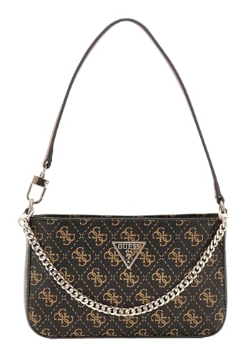 GUESS Noelle Mini Shoulder Bag, 4G Logo, Brown, One Size