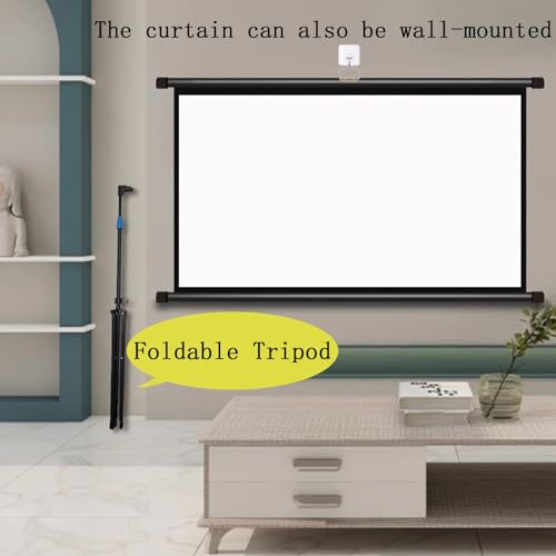 Pantalla de proyección ajustable 72in con trípode miniatura 4