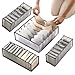 4 Pcs Organizador Cajones Ropa Interior,Organizador Calcetines,TOOSOFt Organizador De Cajones Plegable Con Compartimento De CelosíA 6/7/11 Para Guardar Sujetadores, Ropa Interior Y Calcetines.