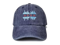Chicago Illinois Skyline Flag (Navy Blue)