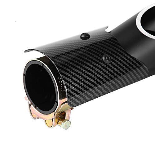 Suuonee Motorized Exhaust Terminal, Universal Glossy Black 51mm Motorcycle Slip on Exhaust Muffler Rear Pipe Tailpipe - Thumbnail 6