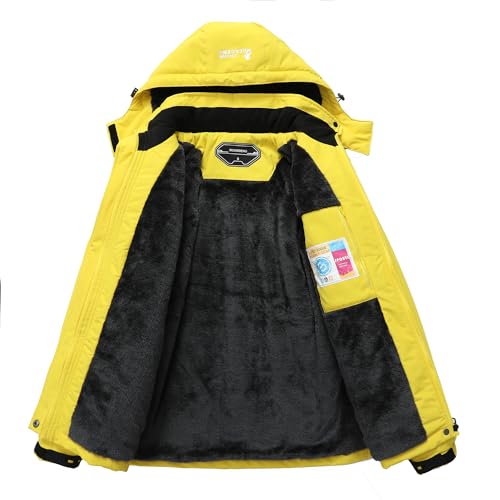 Image of MOERDENG Women's Waterproof Ski Jacket Warm Winter Snow Coat Mountain Windbreaker Hooded Raincoat Jacket