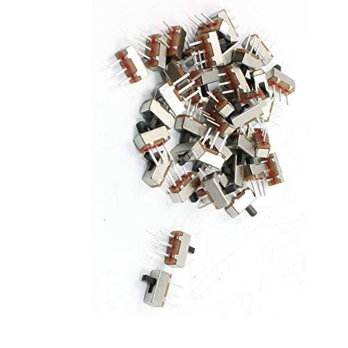 Aexit 42pcs SPDT Networking Products 2 Position 3 Terminals Horizontal Sliding Switch Switches 250V 3A