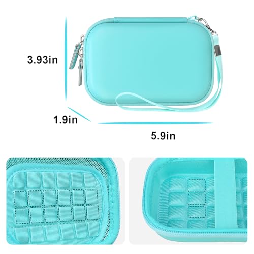 Étui disque dur externe portable et câbles en mesh vert