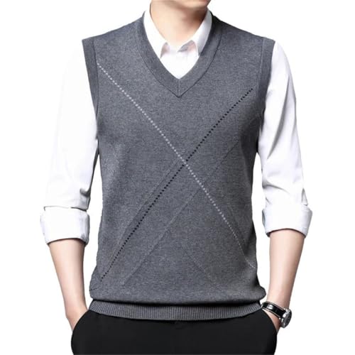 Men Wool Knit Jumper Sweater Tops Sleeveless Cross Retro Vintage Casual V Neck Tank2