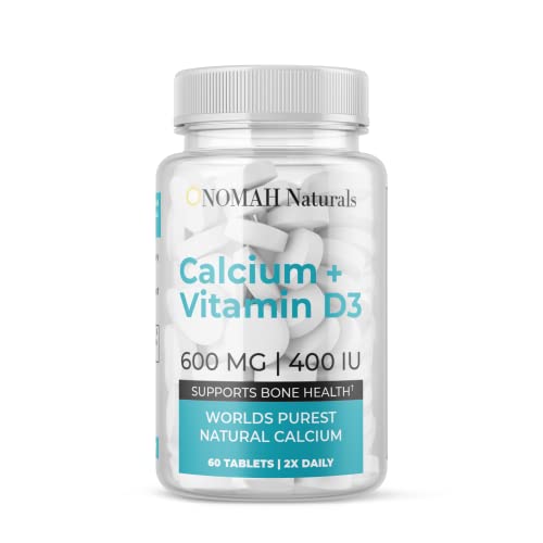 Nomah Naturals Calcium Supplement - 600 Mg Organic Plant Calcium With Vitamin D3, Gluten Free, Non-Gmo, Bone Support - 60 Count (30 Day Supply) #TOP17
