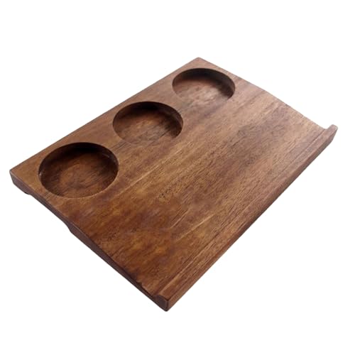 Bandeja para Servir De Madera - Platos De Madera | Bandejas De Comida De Bastón Rectangular | Bordes Elevados Y Peso Ligero | Cocina De Comidas Frutas Desayuno En La Cama Y El Table