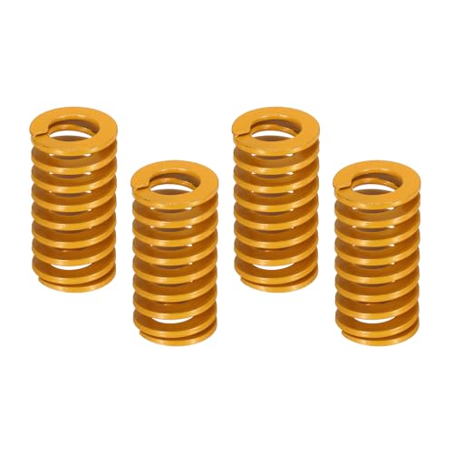 Image of sourcing map 4 Pcs 3D Printer Die Spring, 16mm OD 30mm Length Light Load Compression Mould Die Spring for Mechanical Equipment 3D Printer Electric Part Accessories, Yellow