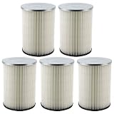 5 Pack Felji Replacement Cartridge Filters for Shop Vac 90328 9032800 903-28 903-28-00 fits Craftsma