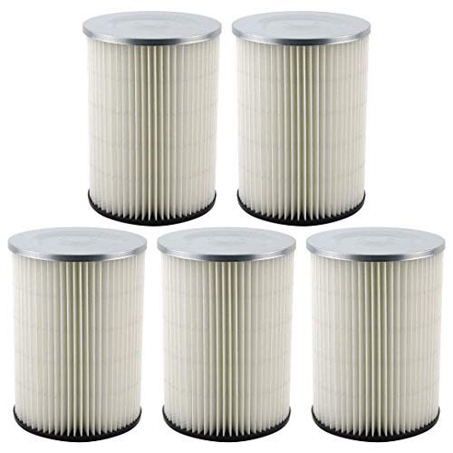 5 Pack Felji Replacement Cartridge Filters For Shop Vac 90328 9032800 903-28 903-28-00 Fits Craftsman And Ridgid Brand Vacuums #TOP4