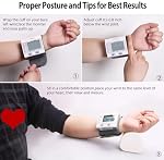 LotFancy Wrist Blood Pressure Monitor Large Cuff 11.8-16.5”, Accurate Digital Blood Pressure Machine, Blood Pressure Machine for Home Use with Carrying Case, 120 Readings Memory, Large LCD Display