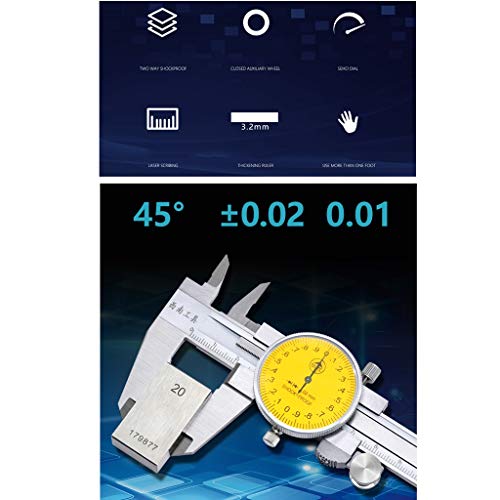 TXXM Caliper avec Calibre de Table, étrier de Vernier, Huile de Haute précision Plage d'étrier Standard: 0-150mm – vue 4