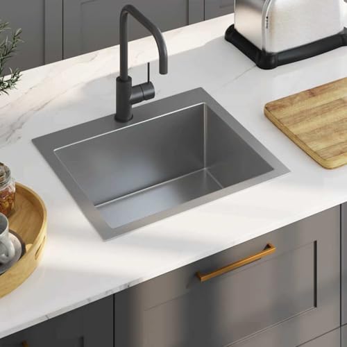 Évier évacuation en forme de X en inox résistant pour cuisine