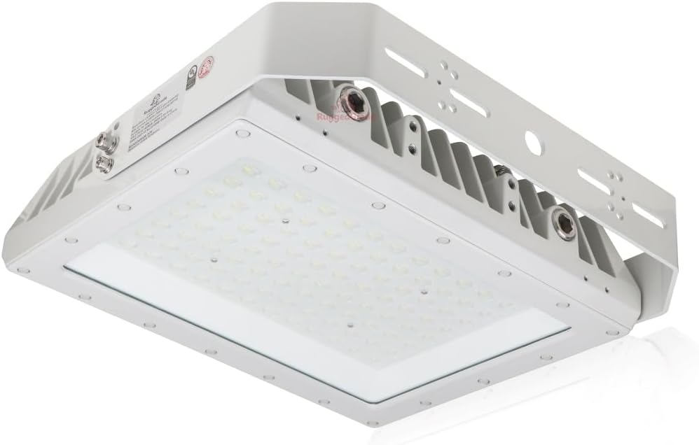 RuggedGrade Cronos II Series 200W LED Hazardous Location Light - 29,000 Lumens - 5000K Bright White - Class I Division II Approved - Flood Mount - Commercial LED Fixture - Certified UL