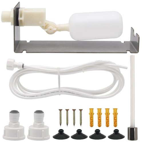 Sistema de enchimento automático de fonte de água, kits de nível de água de enchimento automático ao ar livre, válvula flutuante de ajuste de nível de água com braço ajustável para fontes ao ar livre,