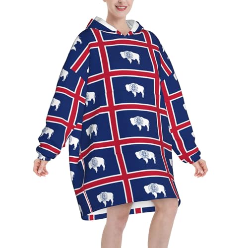 Couverture à capuche Wyoming idée cadeau originale pour les frileux