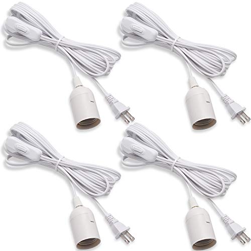 UL 15Ft Extension Hanging Lantern Cord Cable JACKYLED 4-Pack
