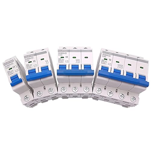 YFHGULBTK 1/2/3/4 Pole Din Rail Mini Circuit Breaker Household Air switches Distribution Box Mechanical Equipment Motor Protection(10A,1P)