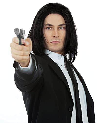 Allaura Assassin Wick Wig Hitman Wig Black Keanu Wig 90S Mens Costume thumb #1