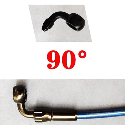 Flexible de frein AN3 M10 2000mm 90° pour moto hydraulique - 5