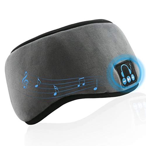 Wireless Headphones, CALIONLTD Sleep mask Sleep Headphones with Microphone Handsfree, Long Play Time, Gray (Bluetooth Sleep Mask-Gray)
