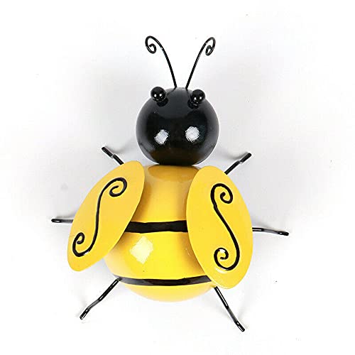 Metal-Bumble-Bee-Yard-Art-Sculpture-Decorations-Garden-Accents-Yard-Fence-3D-Iron-Art-Sculpture-Ornaments-Lawn-Bar-Bedroom-Living-Room-Coffee-Shop-Wall-Hanging-Art-Decoration-4PCS Metal Bumble Bee Yard Art Sculpture Decorations Garden Accents Yard Fence 3D Iron Art Sculpture Ornaments Lawn Bar Bedroom Living Room Coffee Shop Wall Hanging Art Decoration 4PCS