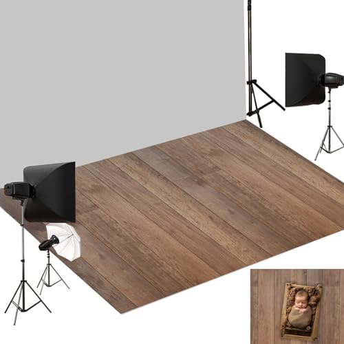 Tapete fotográfico Kate madera cálida 5x4ft antideslizante miniatura 1
