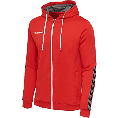 hummel Men's Hmlauthentic Poly Zip Hoodie True Red