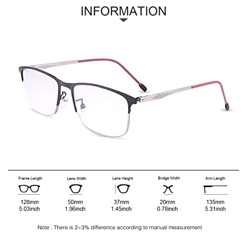 Image of Photochromic Progressive Multifocus Reading Glasses Spring Hinge UV Sun Readers Blue Light Blocking Eyewear Men Women