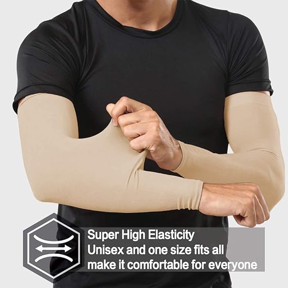 Image of Luminex Commerce Cooling Arm Sleeves for Men & Women, UV Sun Protection Hand Sleeves, Cricket, Motorcycle, Golf