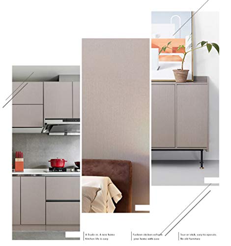 Vinilo pegatina muebles de cocina marron cepillado papel autoadhesivo impermeable 40cmx4m 4