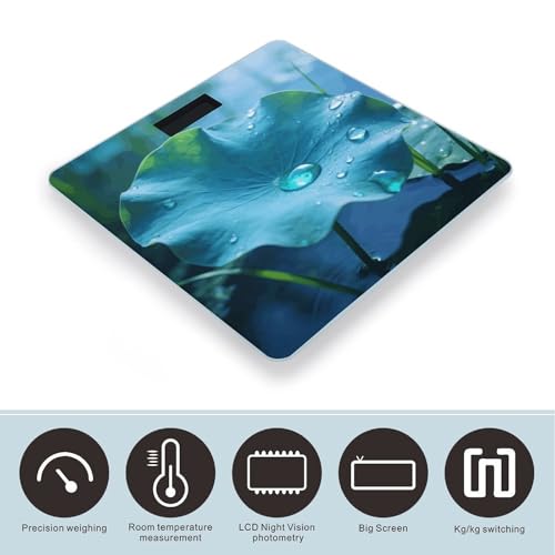 Báscula de Baño Digital con Vidrio Templado y Pantalla LCD miniatura 3