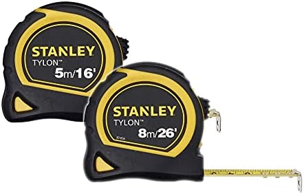 Stanley Tylon 5M & 8M Tape Measures, Pack of 2