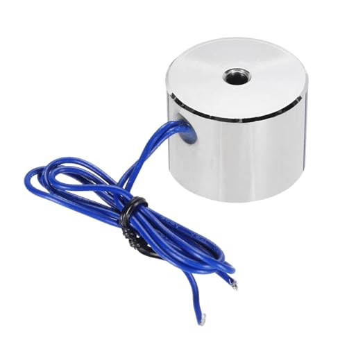 uxcell Electroimán con disco de succión DC12V 25KG Levantamiento eléctrico miniatura 3