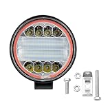 Angel Eyes Lampe Phare Rond Pour 4x4 Tout-terrain ATV UTV Tracteur Barre Lumineuse Travail Assemblage Voiture 24LED 72W