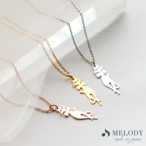 Made in Japan Necklace Cat Kitten Gold/Silver/PinkGold Women Adult Teen Girls Handmade Fashion Jewelry2