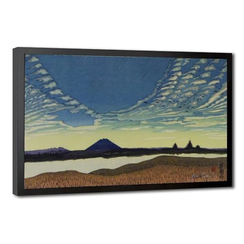 Mont Fuji de Tamagawa par Sekino : estampe japonaise vintage pour salon