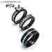 LOVERSRING Couple Ring Bridal Set His Hers Women Black Gold Plated CZ Men Tungsten Carbide Wedding Ring Band Set