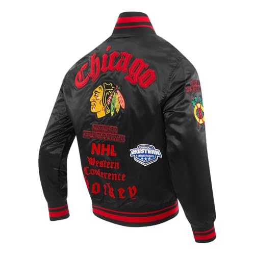 Image of Pro Standard Mens NHL Old English Satin Jacket