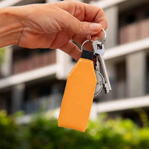 2 Pcs Foam Floating Keychain Chains, Floating Neoprene Boat Key Chain Waterproof Floatable Foam Keychain Float Key Ring Surfboard Keychain for Kayak Sailing Swiming Boating Water Sport (2 Colors)