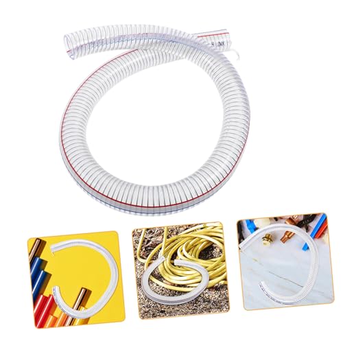BUTIFULSIC Longevity Durability Spiral Steel Wire Reinforced Pvc Hose 1m for Pumping Draining