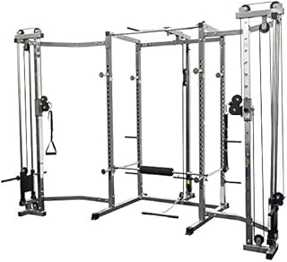 Valor Fitness BD-7BCC Power Rack with LAT Pull & Cable Crossover Attachments