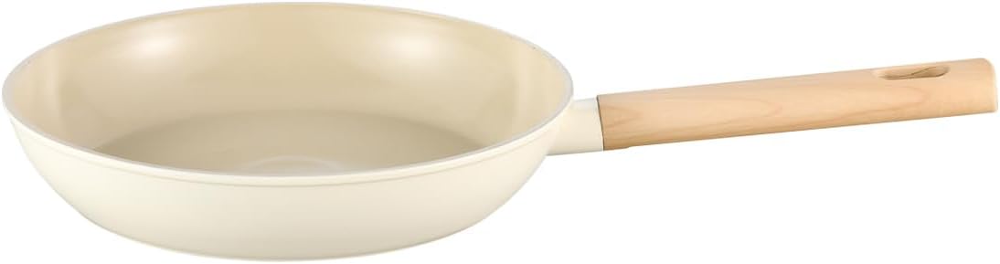 Oikos – Frigideira Antiaderente Ultra Ceramic 24cm para Fogão por Indução, a Gás, Elétrico e Vitrocerâmico Cor Bege Mou Nata