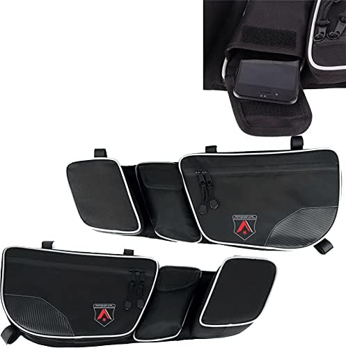 Arsenal Pro Door Bags for Can Am Maverick X3 2017-2021 Passenger & Driver Side Dual Storage Bag with Knee Protection (1Pair)