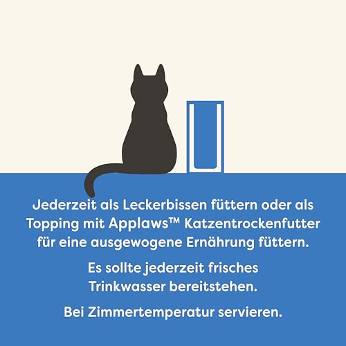 Applaws natürlich Katzenleckerli, Ganzer Thunfisch Loin Katzensnack, 30g Beutel (Packung mit 12 Beuteln)