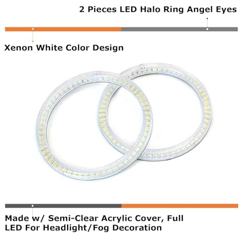 Anillos Halo LED Angel Eyes Blanco Xenon para Nissan 370Z 2009-2020 miniatura 2
