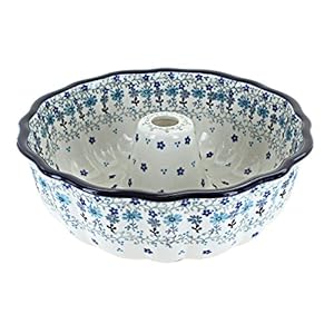 Blue Rose Polish Pottery Celeste Ring Cake Pan