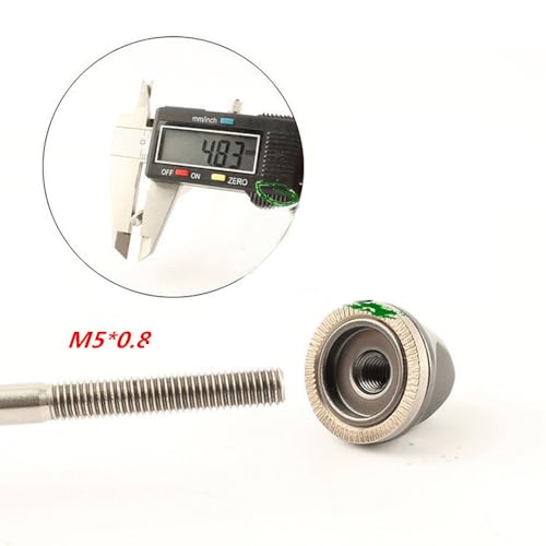 YehVeh 2 Pack Bicycle Wheel Hub Quick Release Skewer Nuts Replacement M5 Bike Axle Tightening Nuts Thumb Knobs for Road Mountain Bicycle MTB Wheel Hub Front and Rear Skewers Bolt Lever Axle Shaft - Thumbnail 4